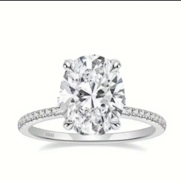 Independent Jewelry - Genuine 3 Carat Moissanite Ring in 18k over Sterling Silver Sz 7!